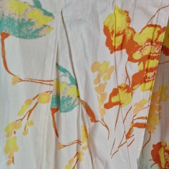 Free People Made Me Smile Floral Pleated Mini Dress Stretch Strapless Size S - Picture 7 of 12